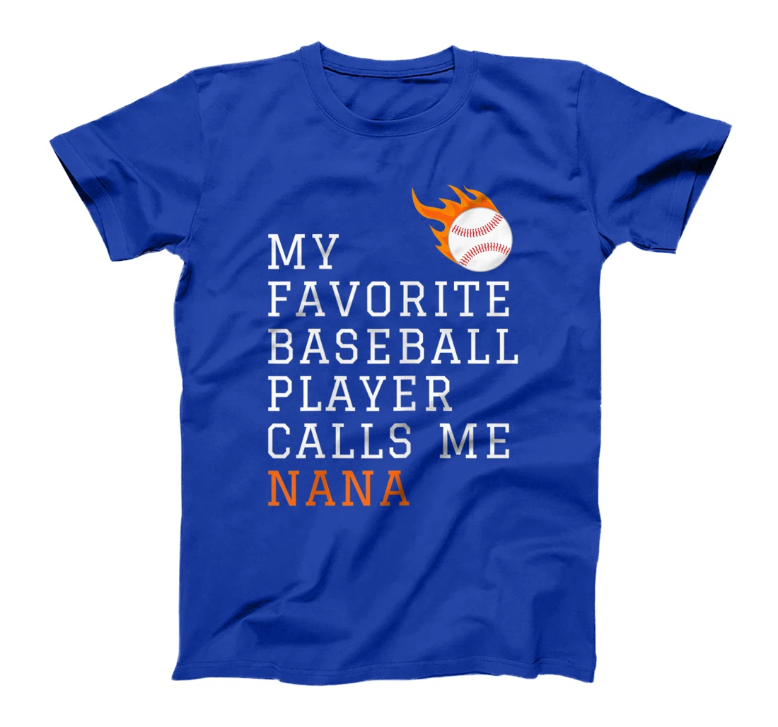 Womens My Favorite Baseball Player Calls Me Nana Grandma Grandson T-Shirt