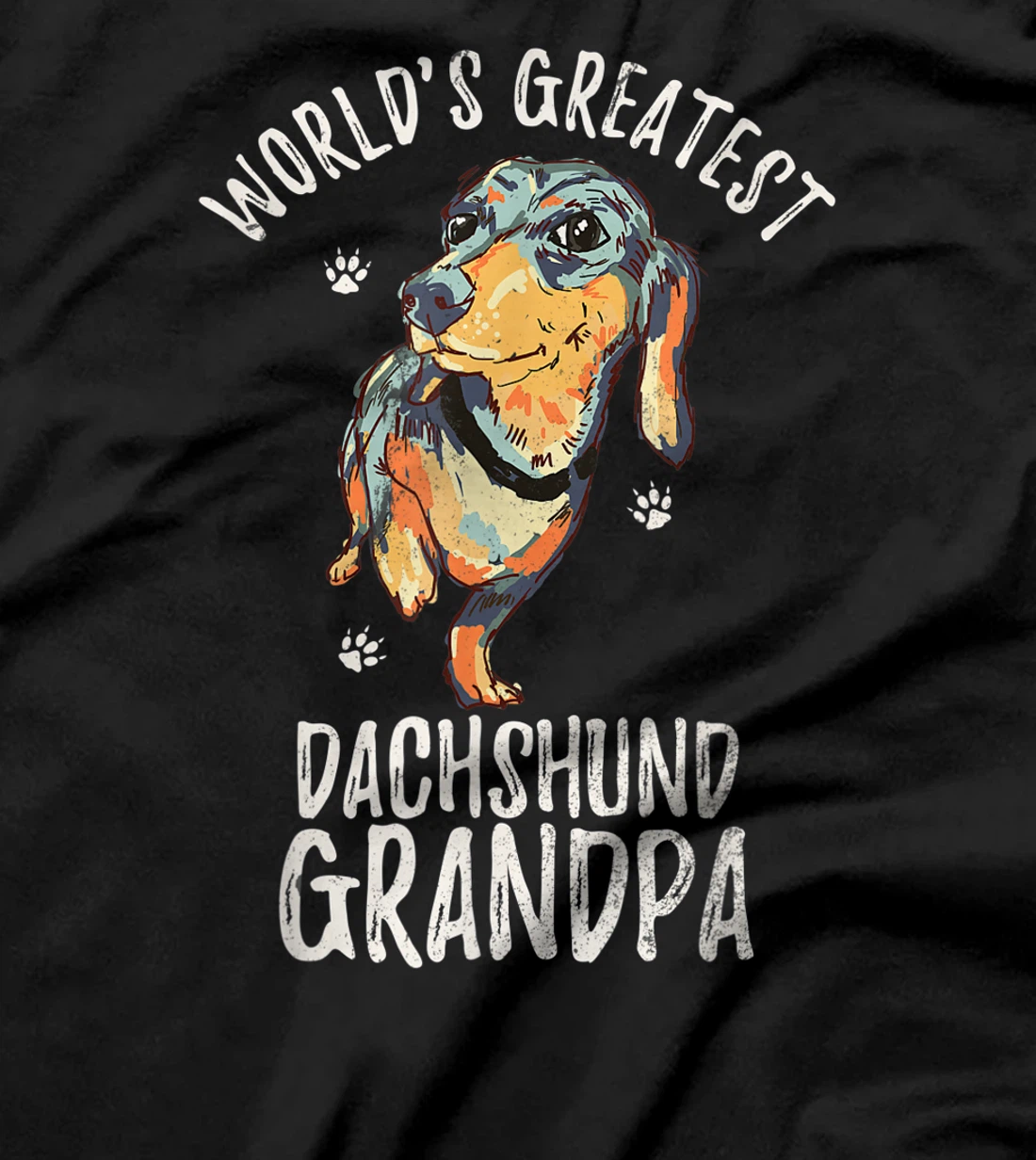 World's Greatest Dachshund Grandpa Funny Dog Wiener Lover T-Shirt