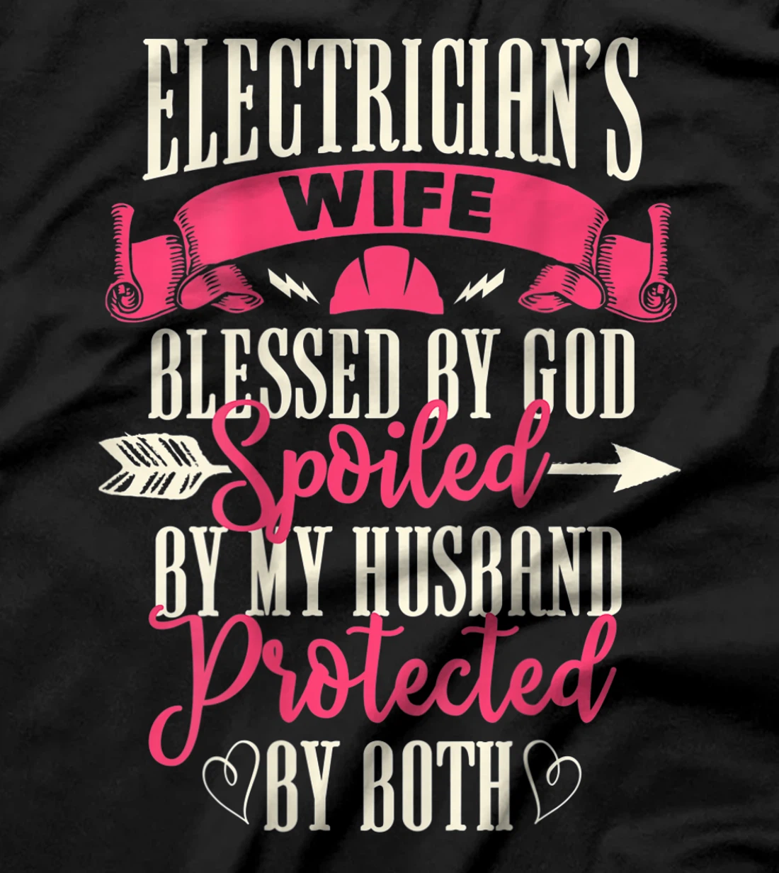 Electrician Gifts Wife Design On Back T-Shirt
