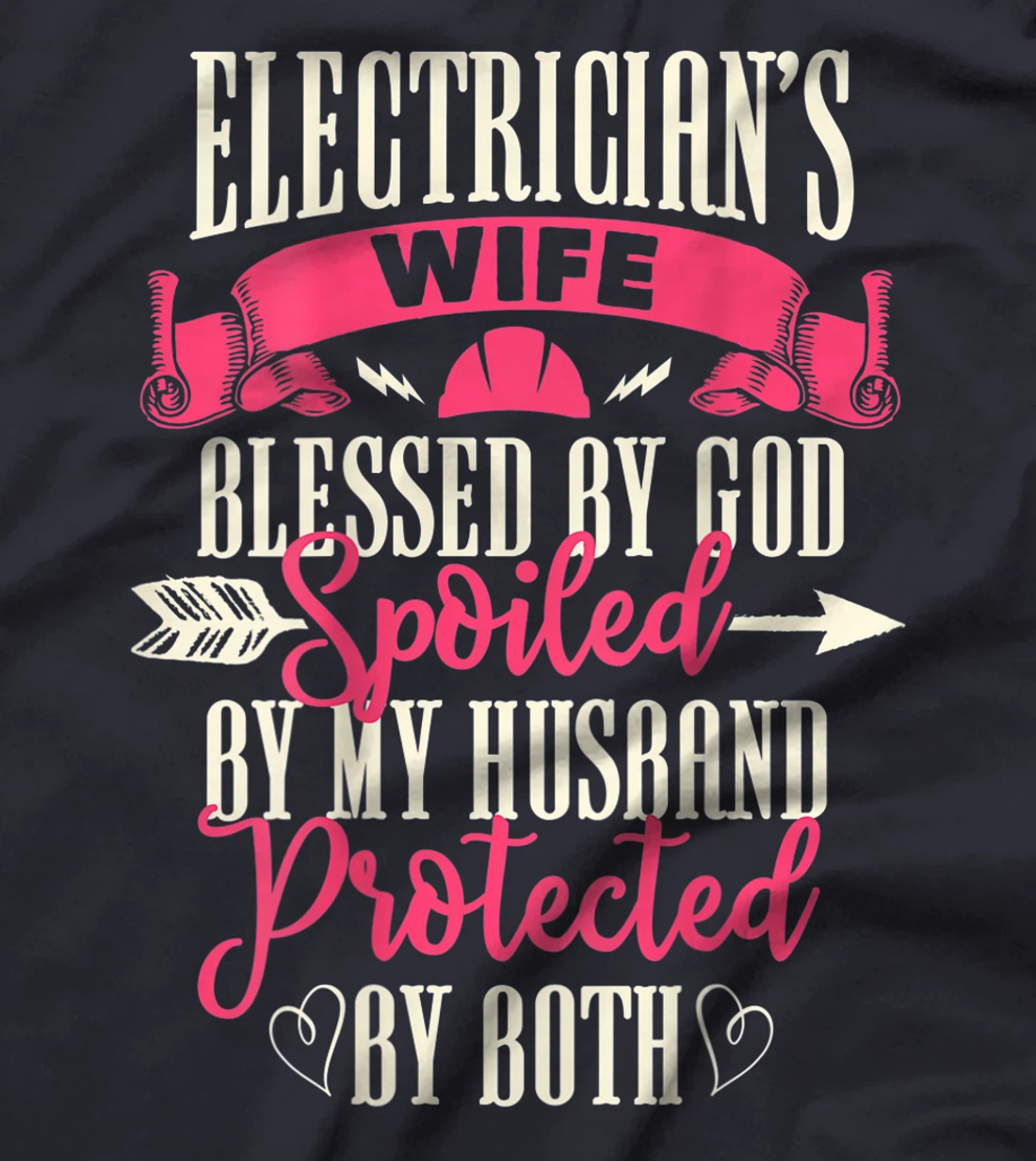 Electrician Gifts Wife Design On Back T-Shirt