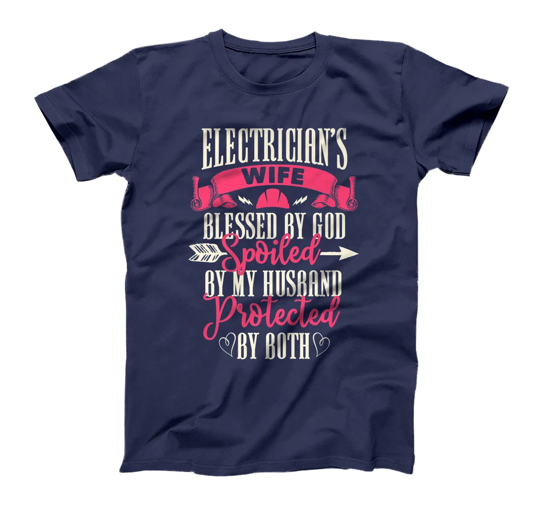 Electrician Gifts Wife Design On Back Premium T-Shirt