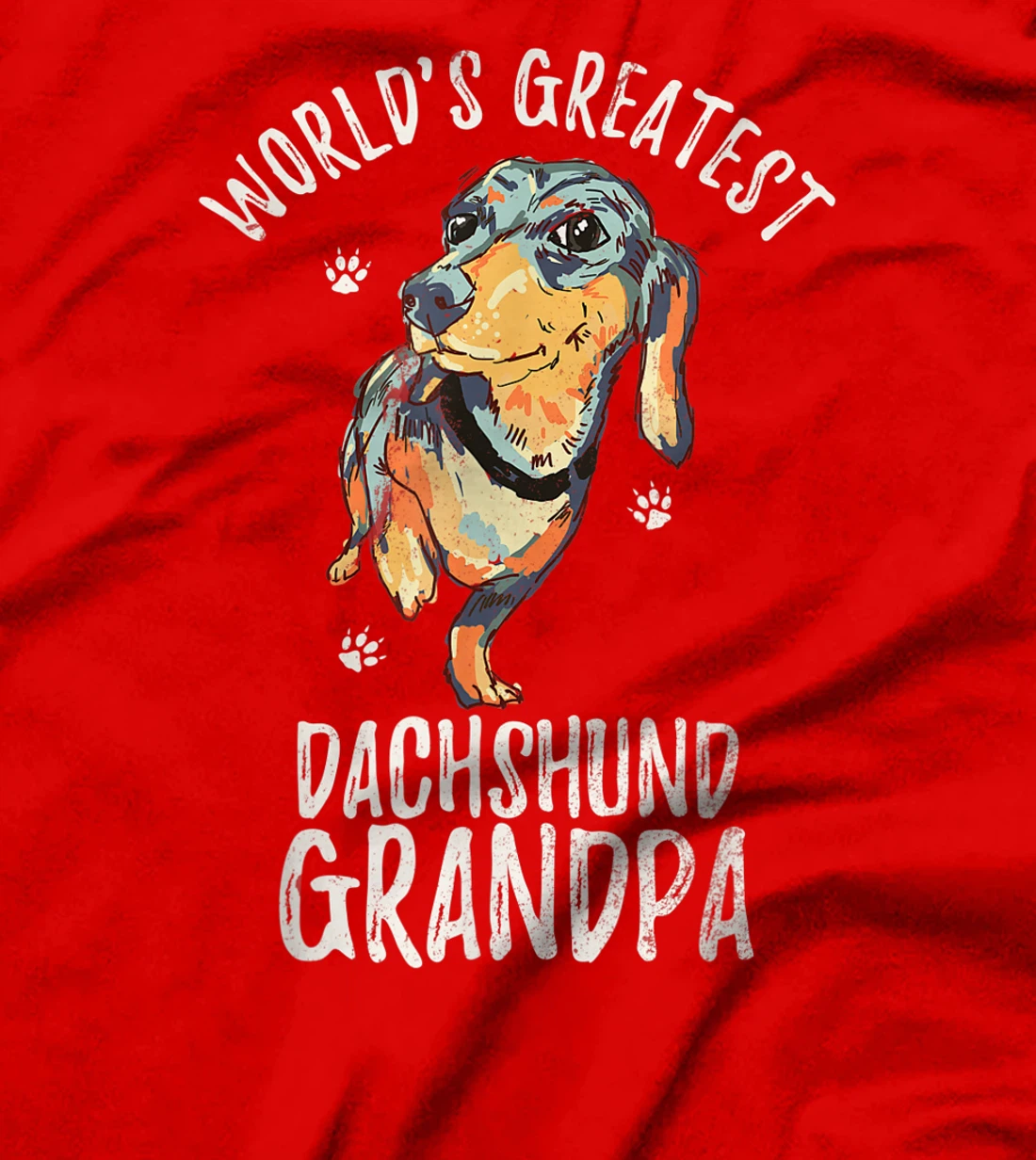 World's Greatest Dachshund Grandpa Funny Dog Wiener Lover T-Shirt