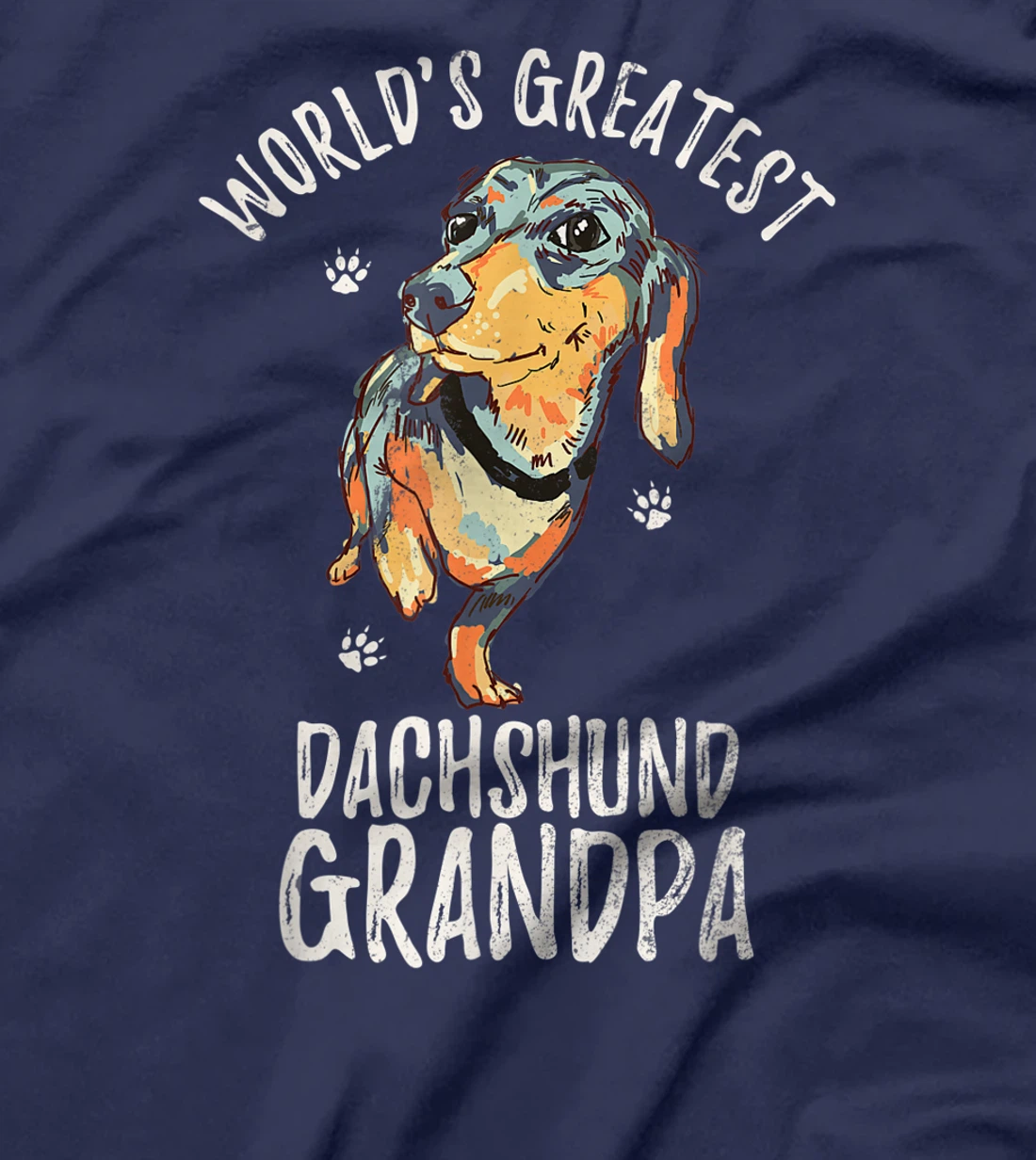 World's Greatest Dachshund Grandpa Funny Dog Wiener Lover T-Shirt