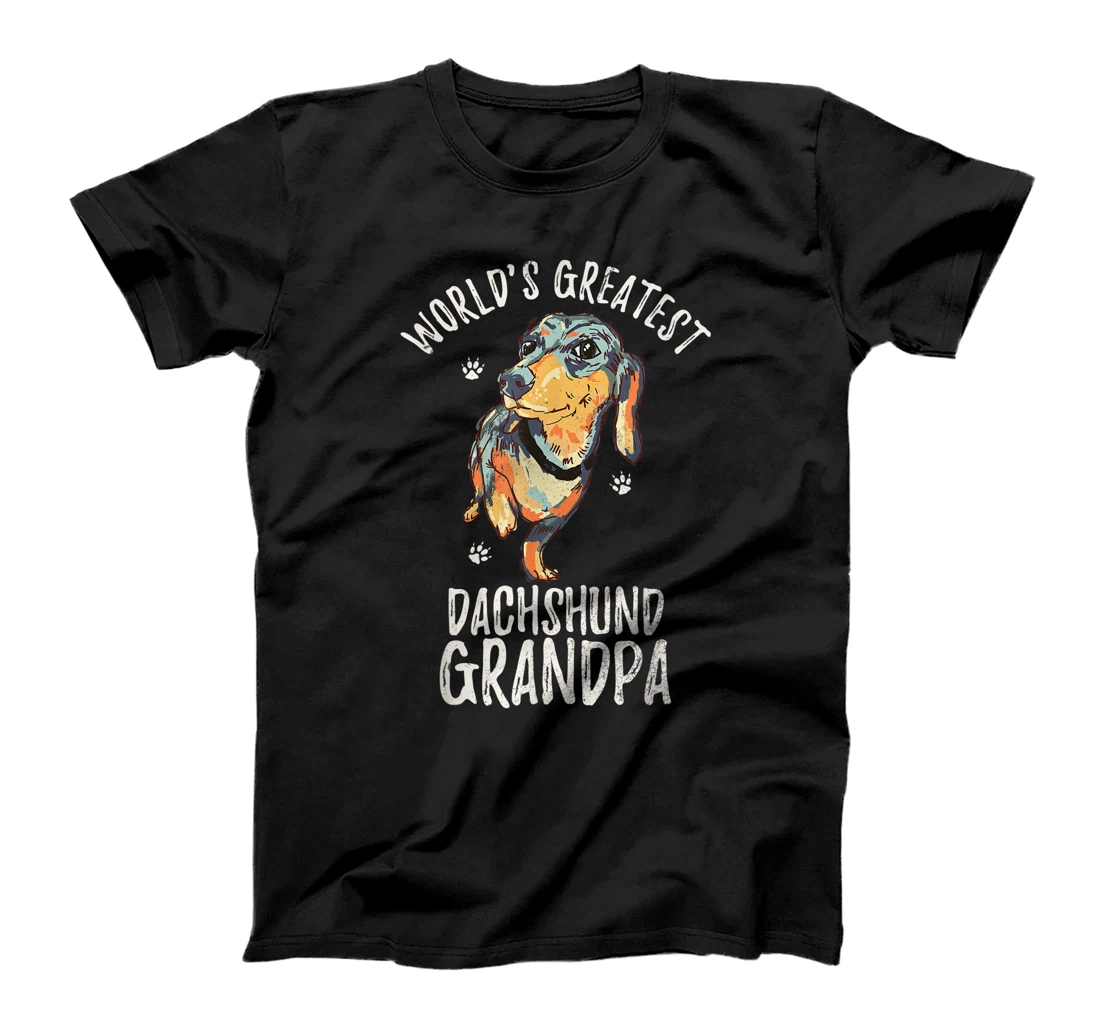 World's Greatest Dachshund Grandpa Funny Dog Wiener Lover T-Shirt