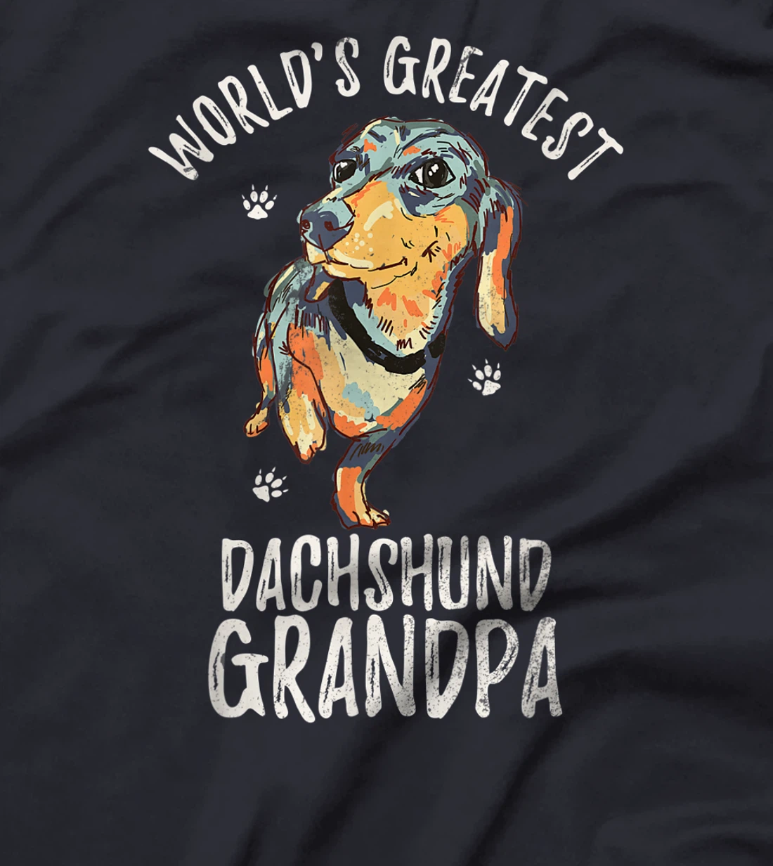 World's Greatest Dachshund Grandpa Funny Dog Wiener Lover T-Shirt