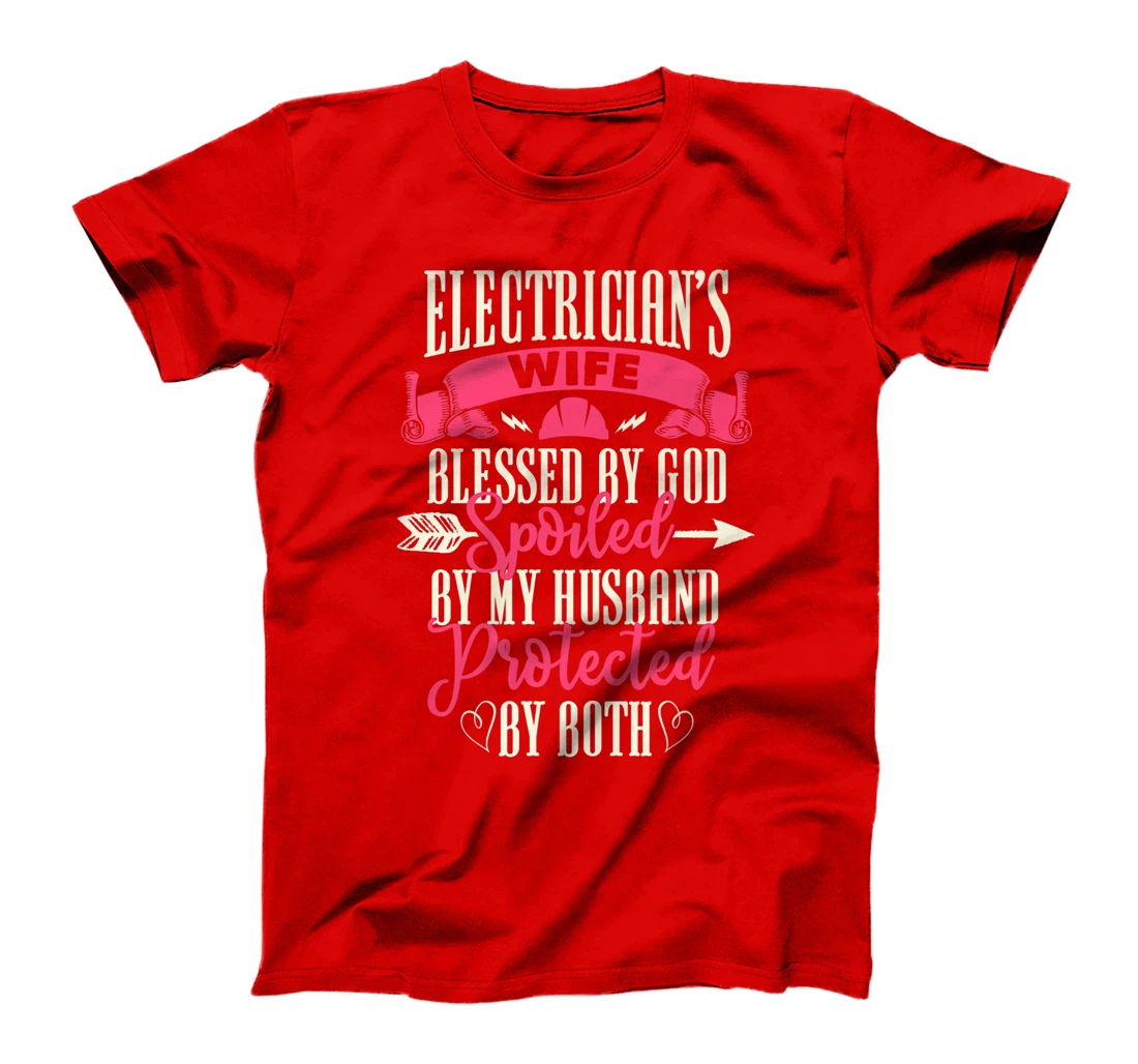 Electrician Gifts Wife Design On Back Premium T-Shirt