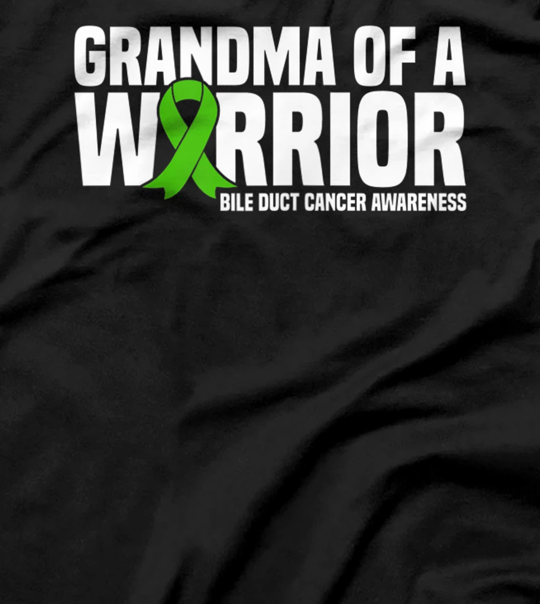 Womens Grandma of a Warrior Bile Duct Cancer Awareness T-Shirt