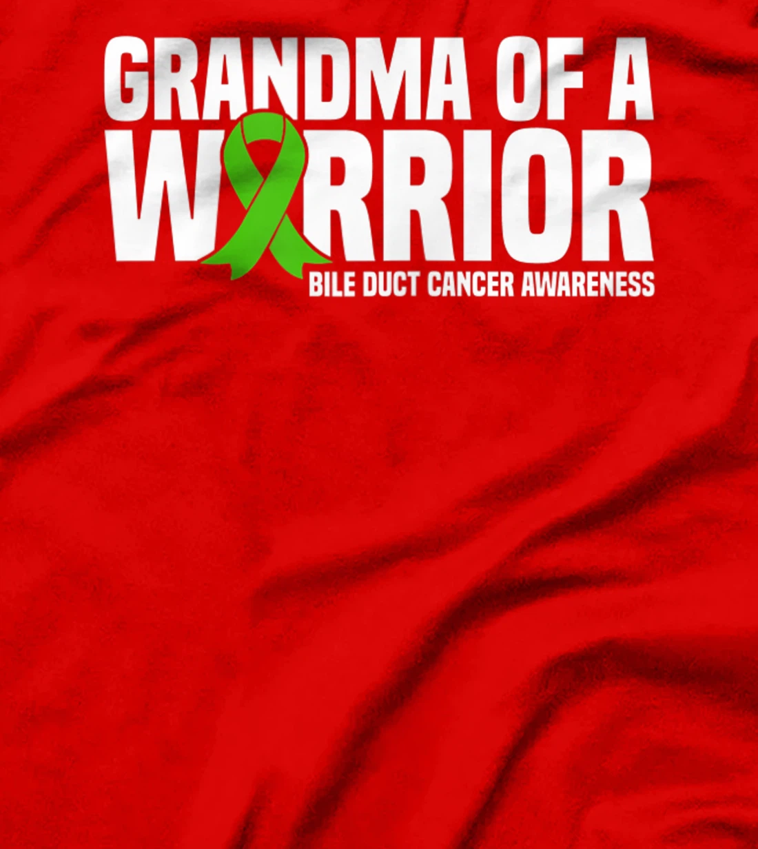 Womens Grandma of a Warrior Bile Duct Cancer Awareness T-Shirt