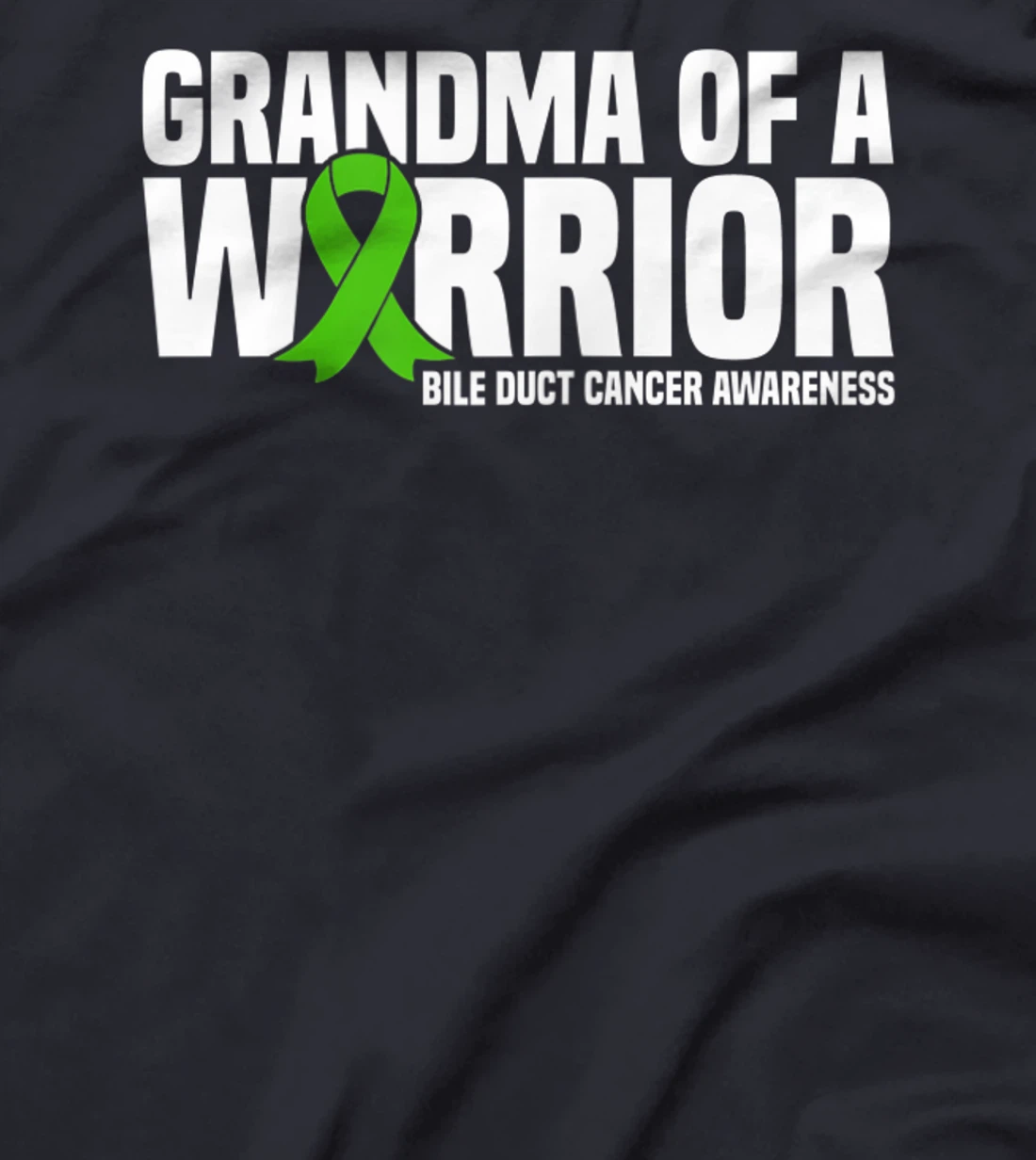 Womens Grandma of a Warrior Bile Duct Cancer Awareness T-Shirt