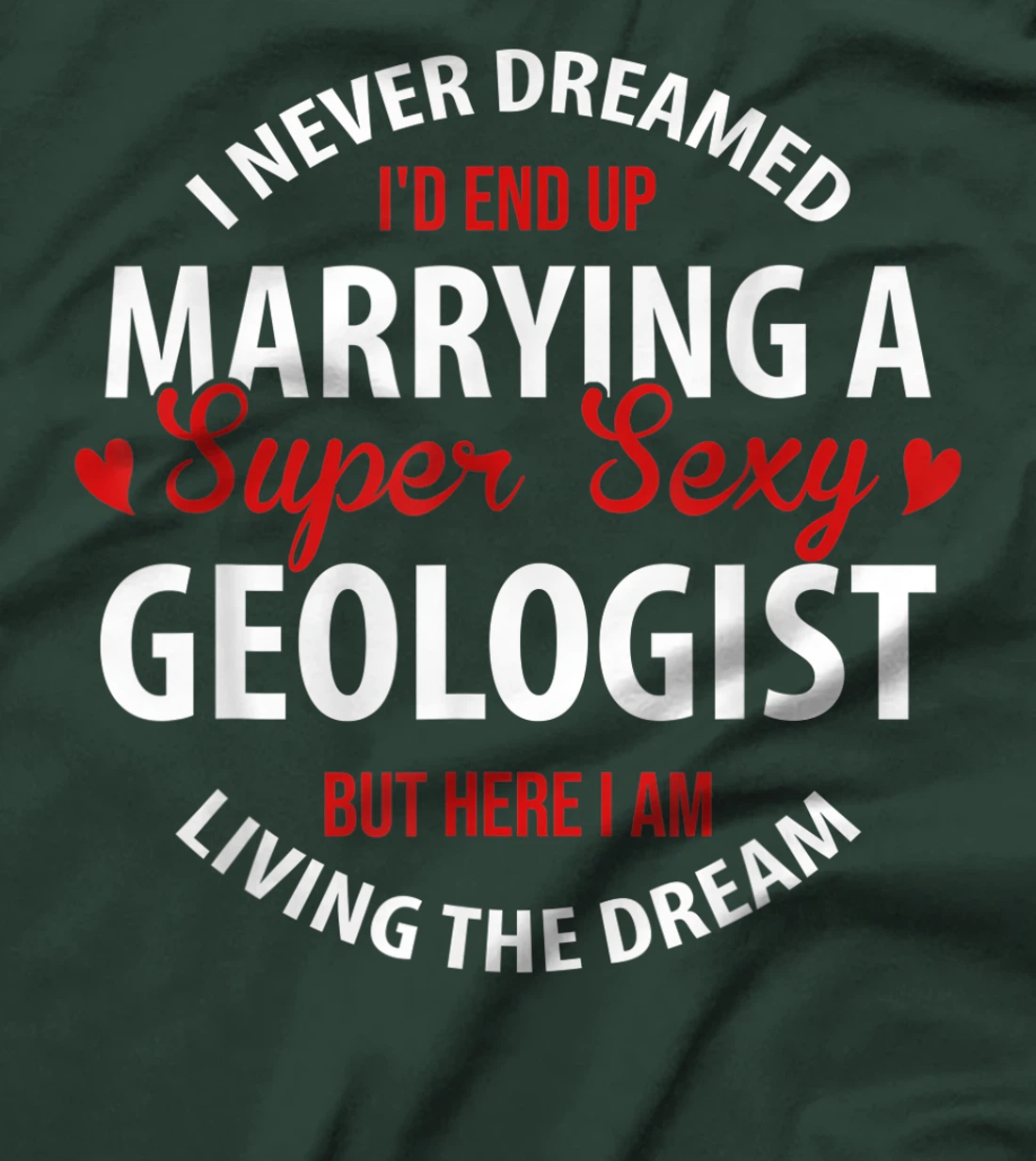 Geologist's Wife, Geologist's Husband Gift,I Never Dreamed T-Shirt