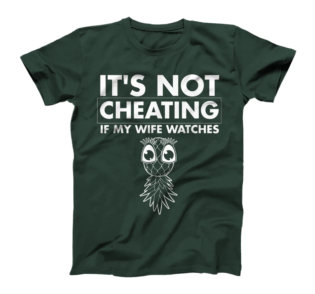 Funny It's Not Cheating If My Wife Watches Gift Men Husbands T-Shirt