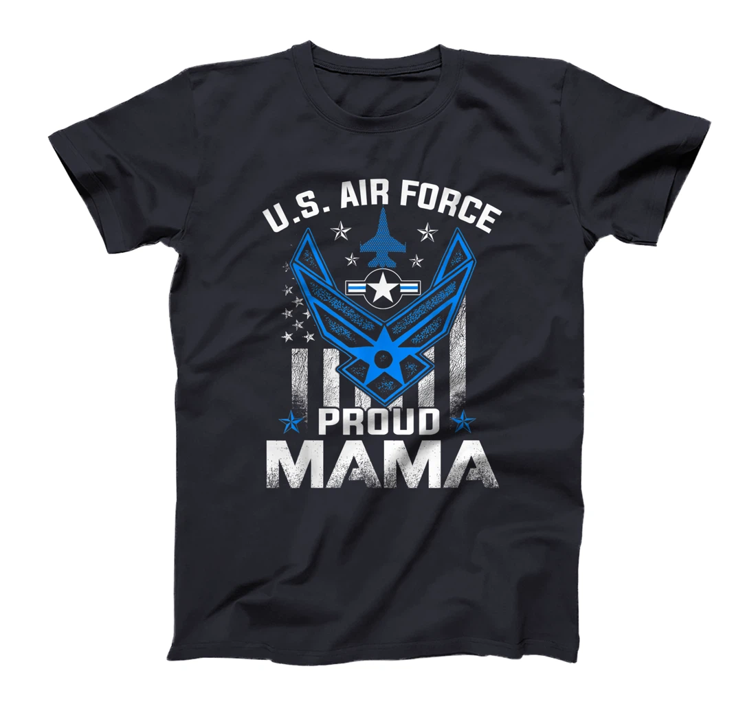 Proud Mama US Air Force American Flag T Shirt - USAF T-Shirt