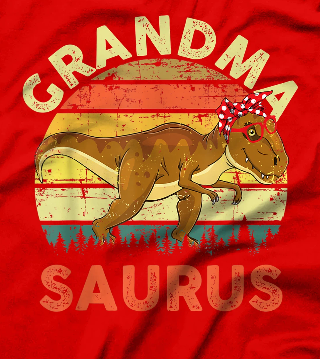 Grandmasaurus Dinosaur Shirt Grandma Saurus Family Matching T-Shirt