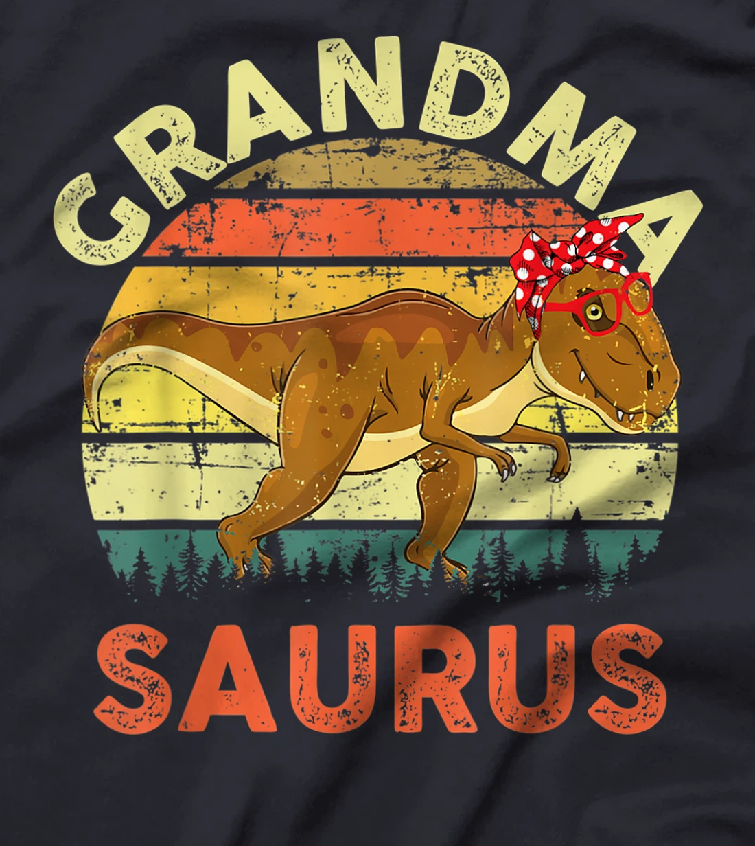 Grandmasaurus Dinosaur Shirt Grandma Saurus Family Matching T-Shirt