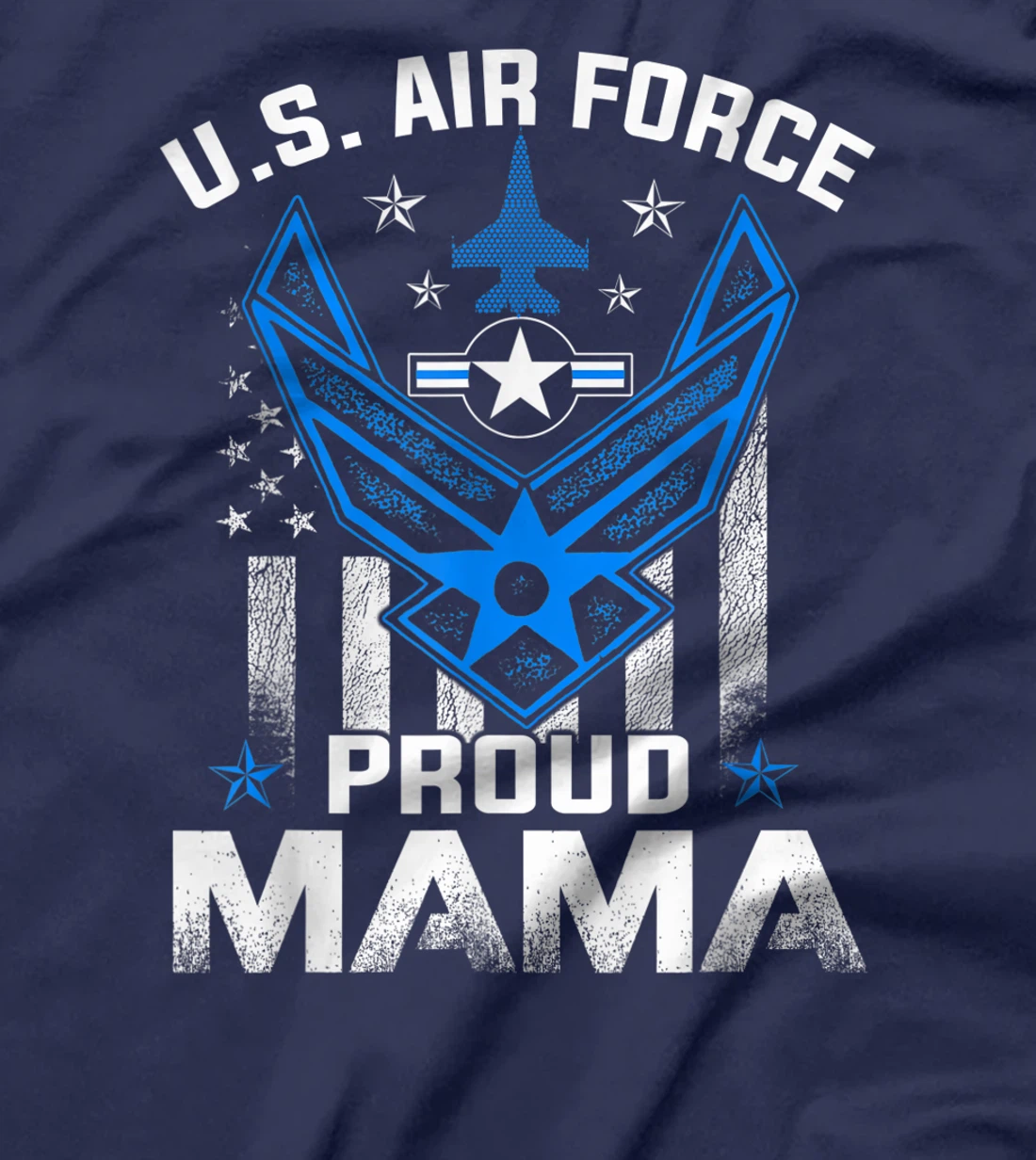 Proud Mama US Air Force American Flag T Shirt - USAF T-Shirt