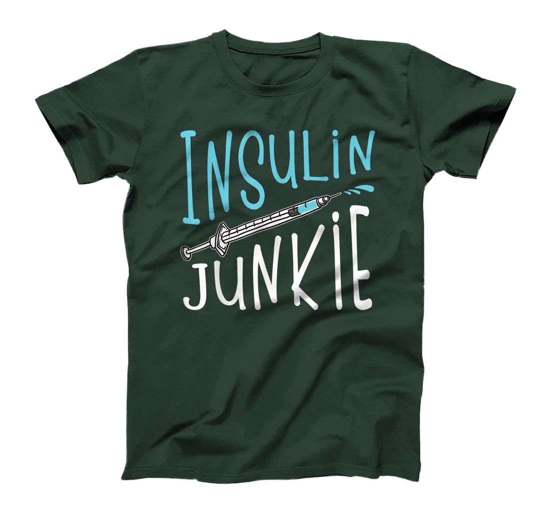 Cool Insulin Junkie Funny Diabetes Awareness Gift Men Women T-Shirt