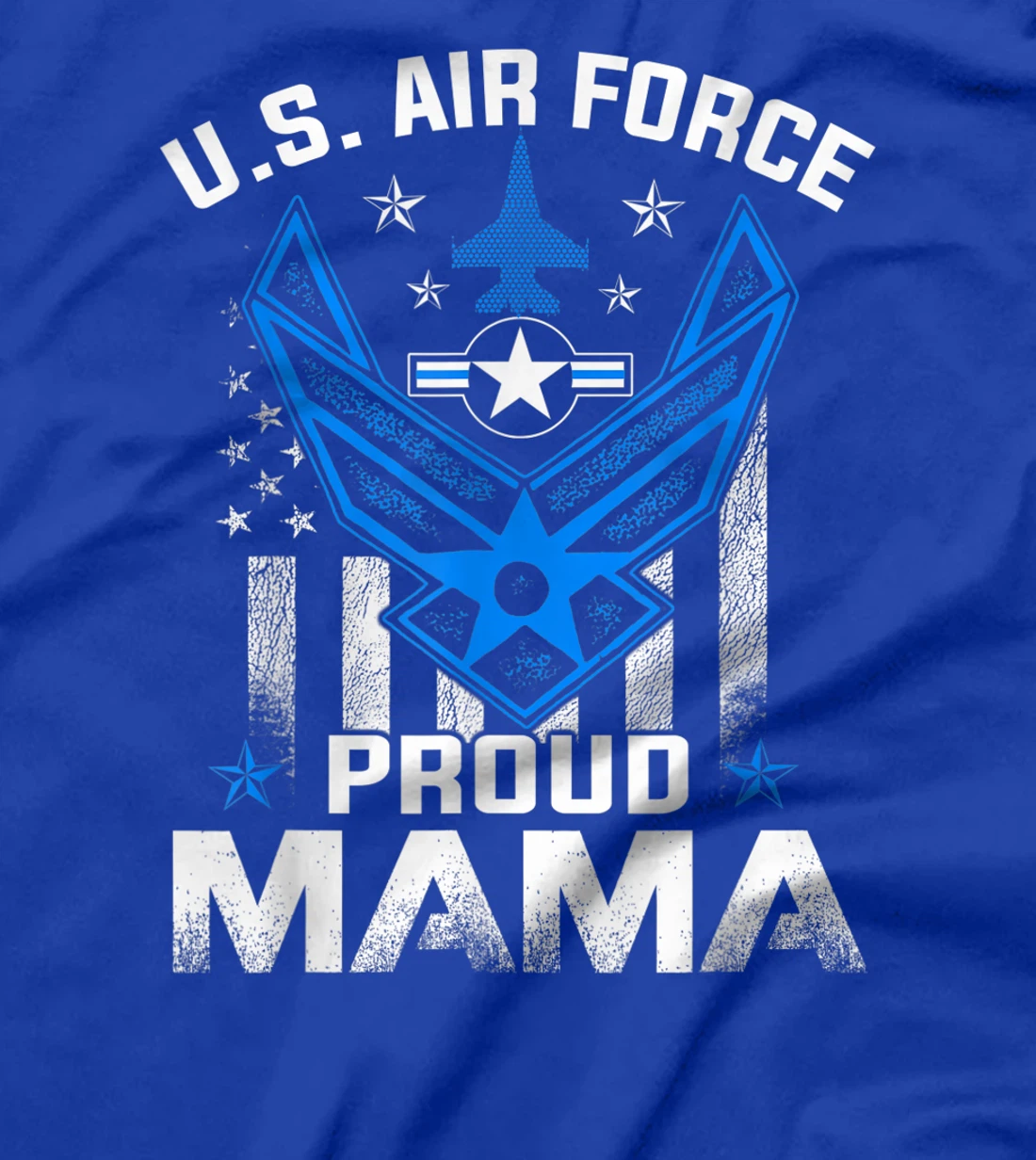 Proud Mama US Air Force American Flag T Shirt - USAF T-Shirt
