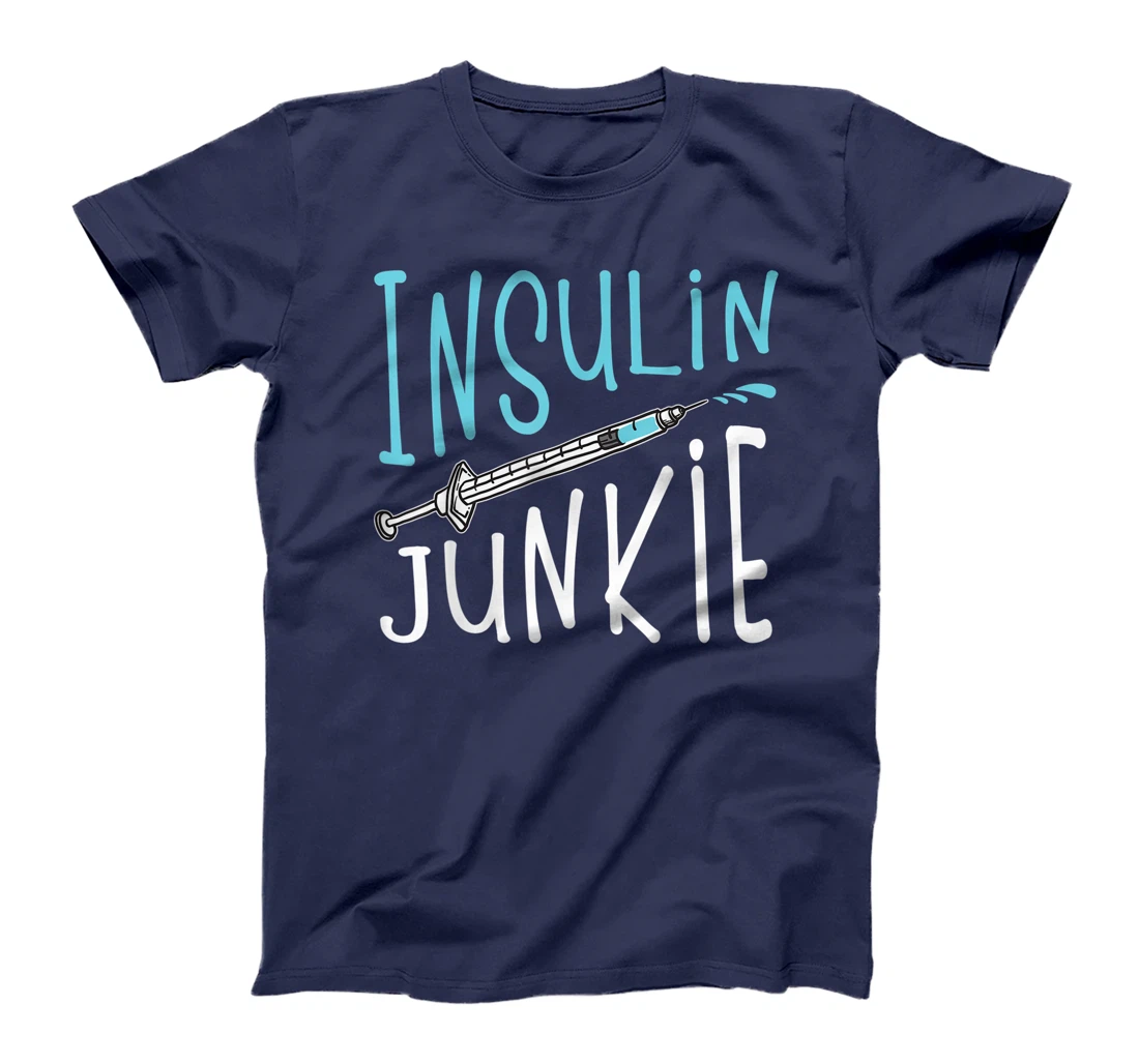 Cool Insulin Junkie Funny Diabetes Awareness Gift Men Women T-Shirt