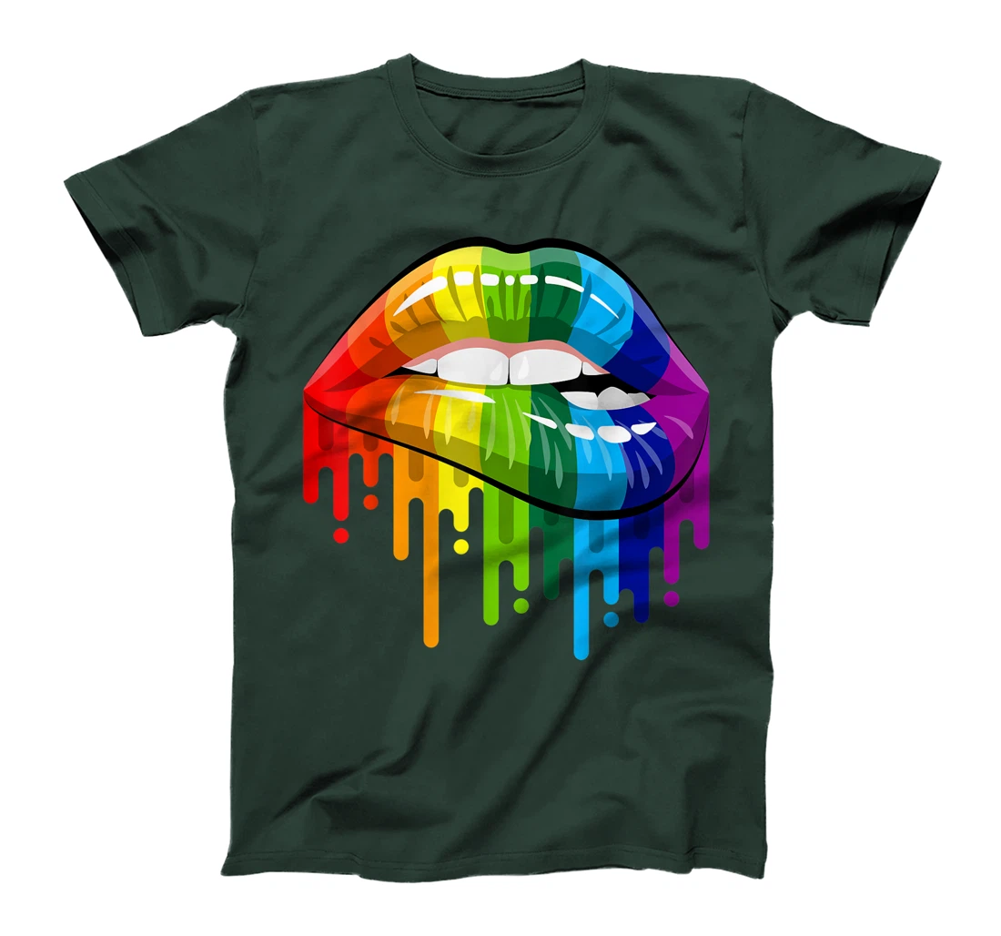 LGBT Rainbow Shirt Lips Pride - Gay, Homosexual, Lesbian Tee T-Shirt