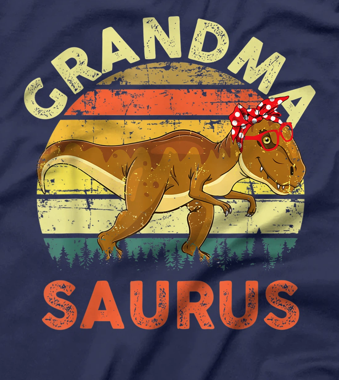 Grandmasaurus Dinosaur Shirt Grandma Saurus Family Matching T-Shirt