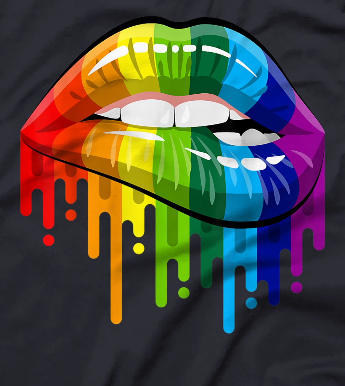 LGBT Rainbow Shirt Lips Pride - Gay, Homosexual, Lesbian Tee T-Shirt