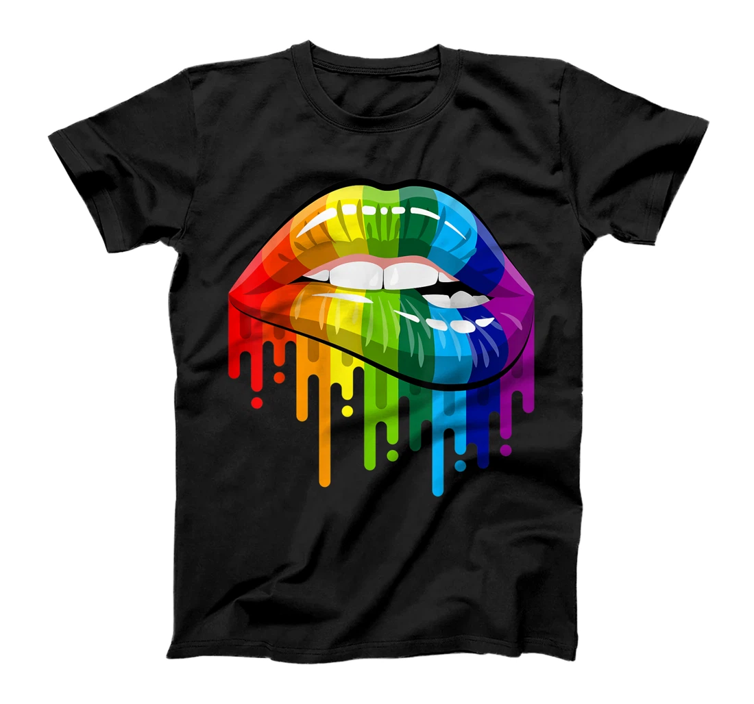 LGBT Rainbow Shirt Lips Pride - Gay, Homosexual, Lesbian Tee T-Shirt