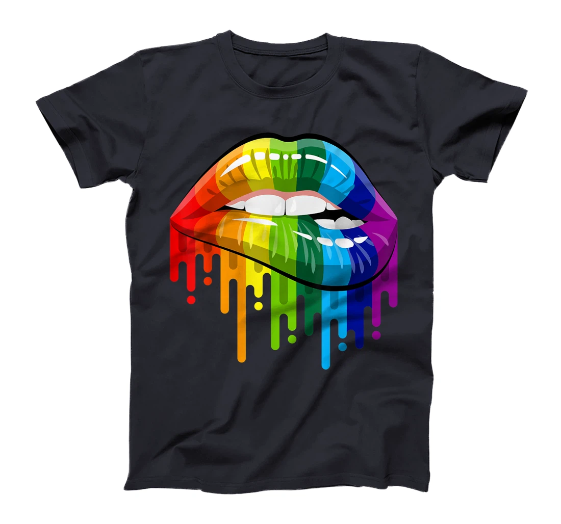 LGBT Rainbow Shirt Lips Pride - Gay, Homosexual, Lesbian Tee T-Shirt