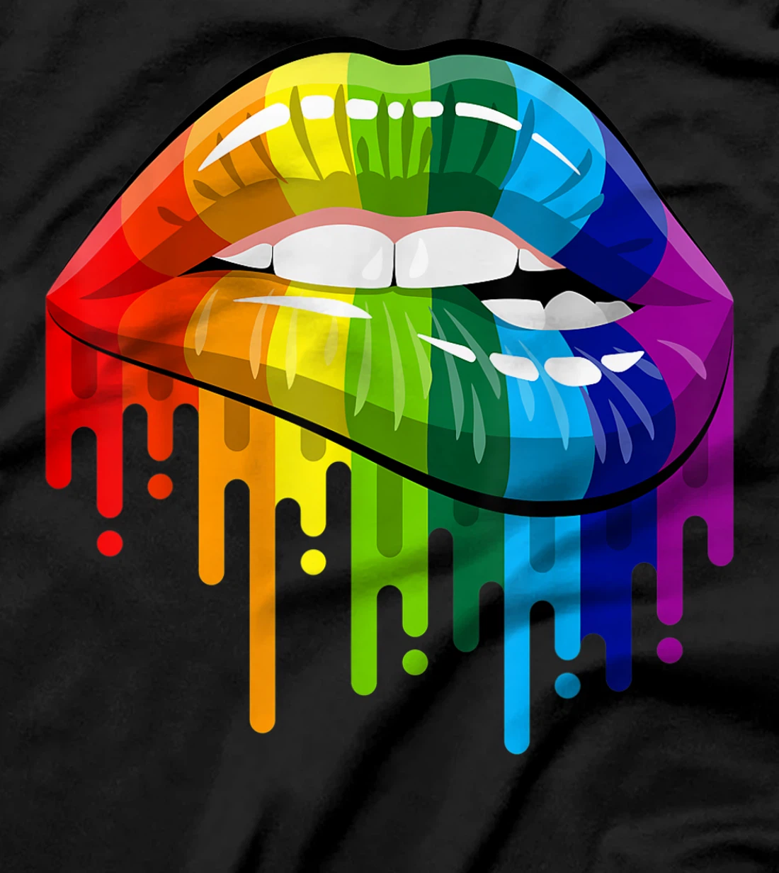 LGBT Rainbow Shirt Lips Pride - Gay, Homosexual, Lesbian Tee T-Shirt