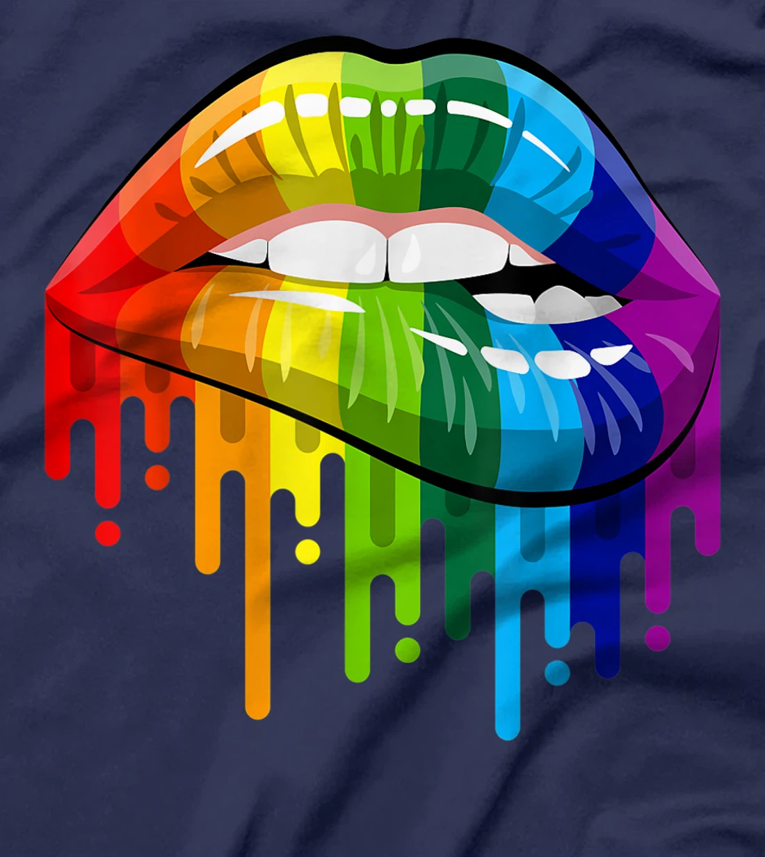LGBT Rainbow Shirt Lips Pride - Gay, Homosexual, Lesbian Tee T-Shirt