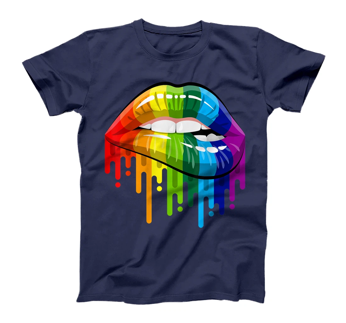 LGBT Rainbow Shirt Lips Pride - Gay, Homosexual, Lesbian Tee T-Shirt