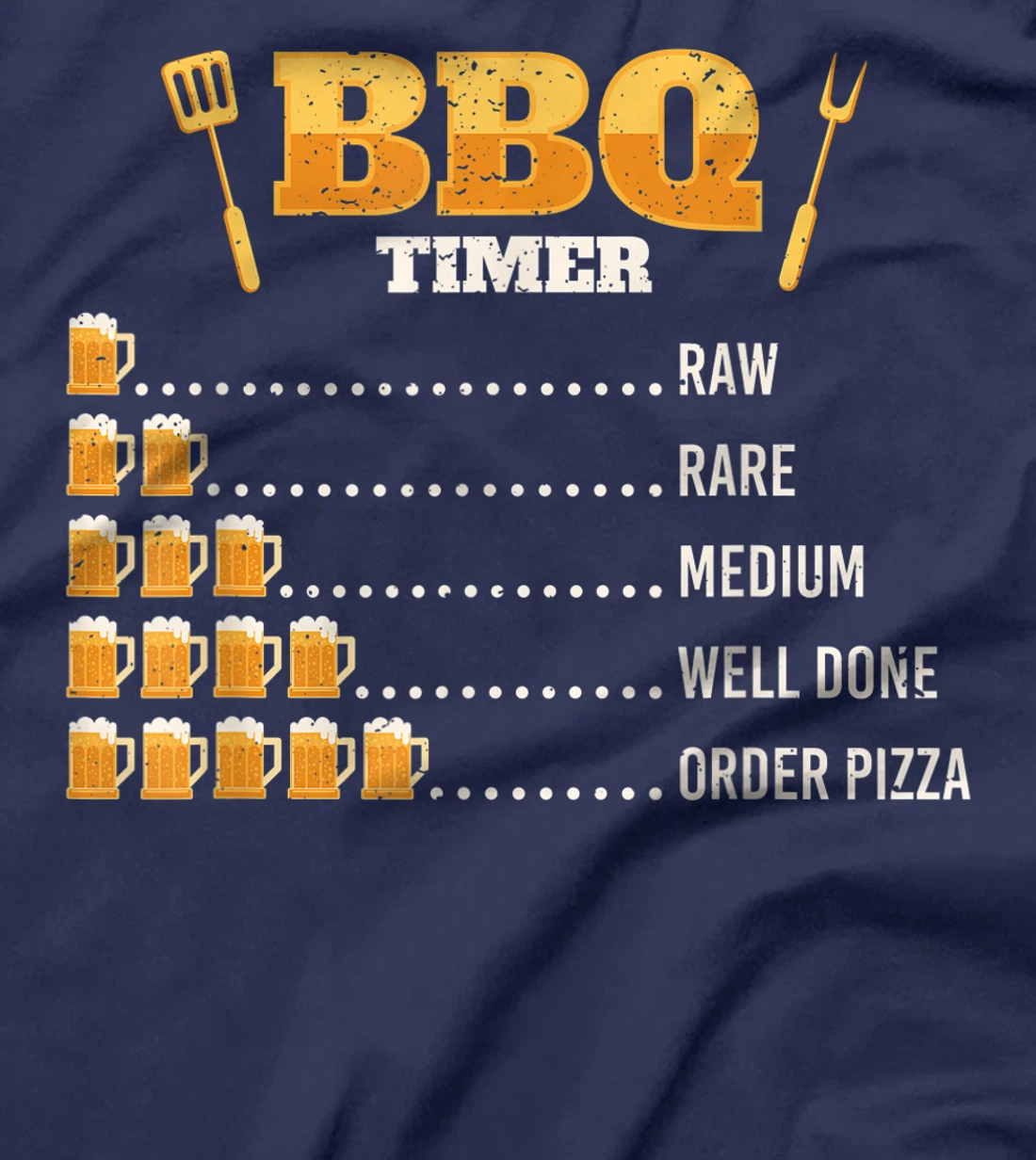 Bbq timer beer drinking grilling grill barbeque meat T-Shirt