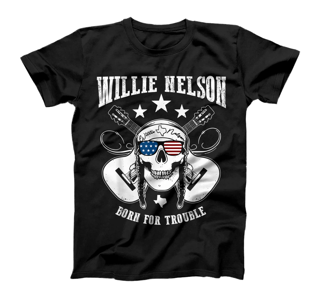 Vintage Willie Tees Nelson Country Music - Born For Trouble T-Shirt