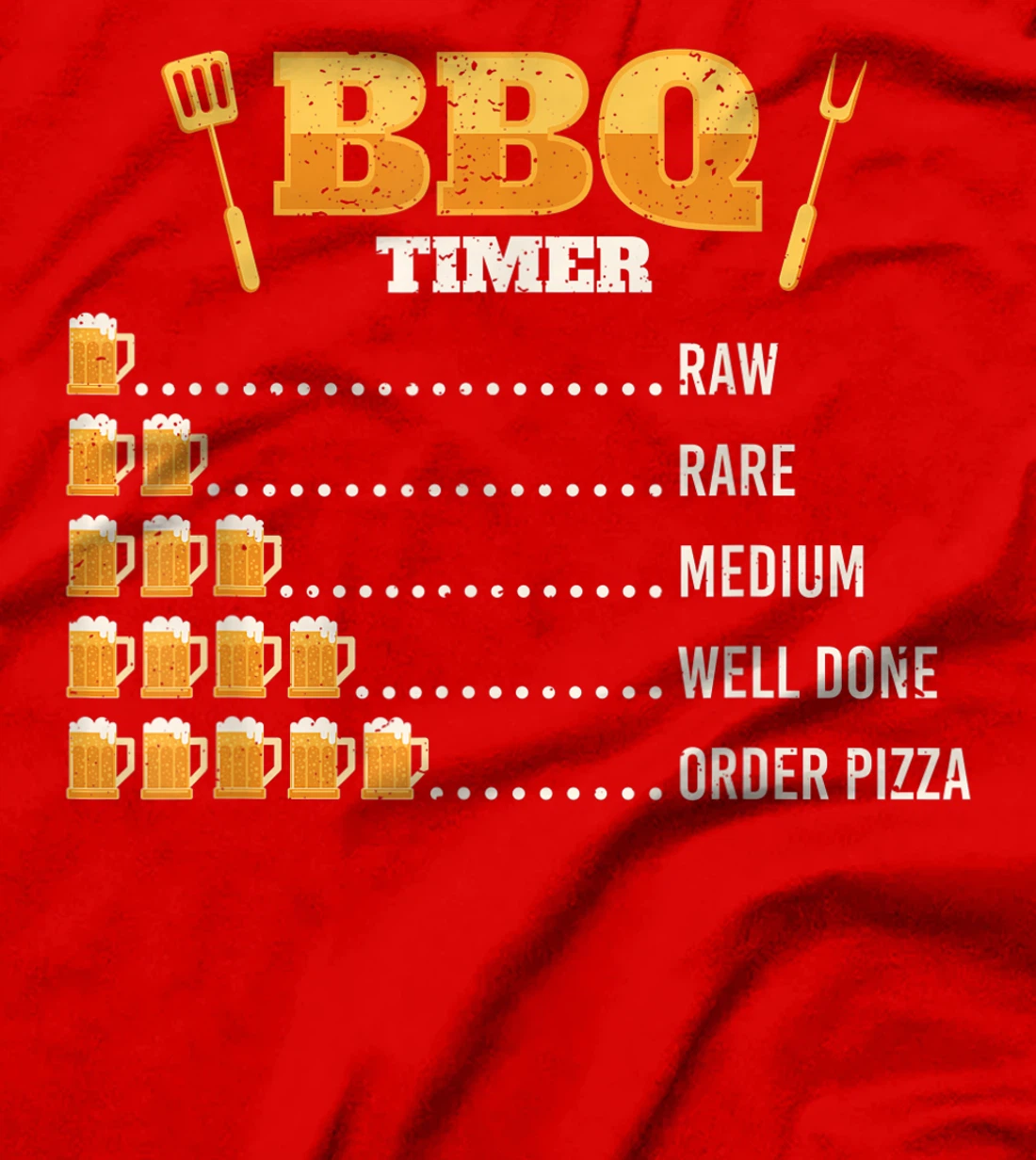 Bbq timer beer drinking grilling grill barbeque meat T-Shirt