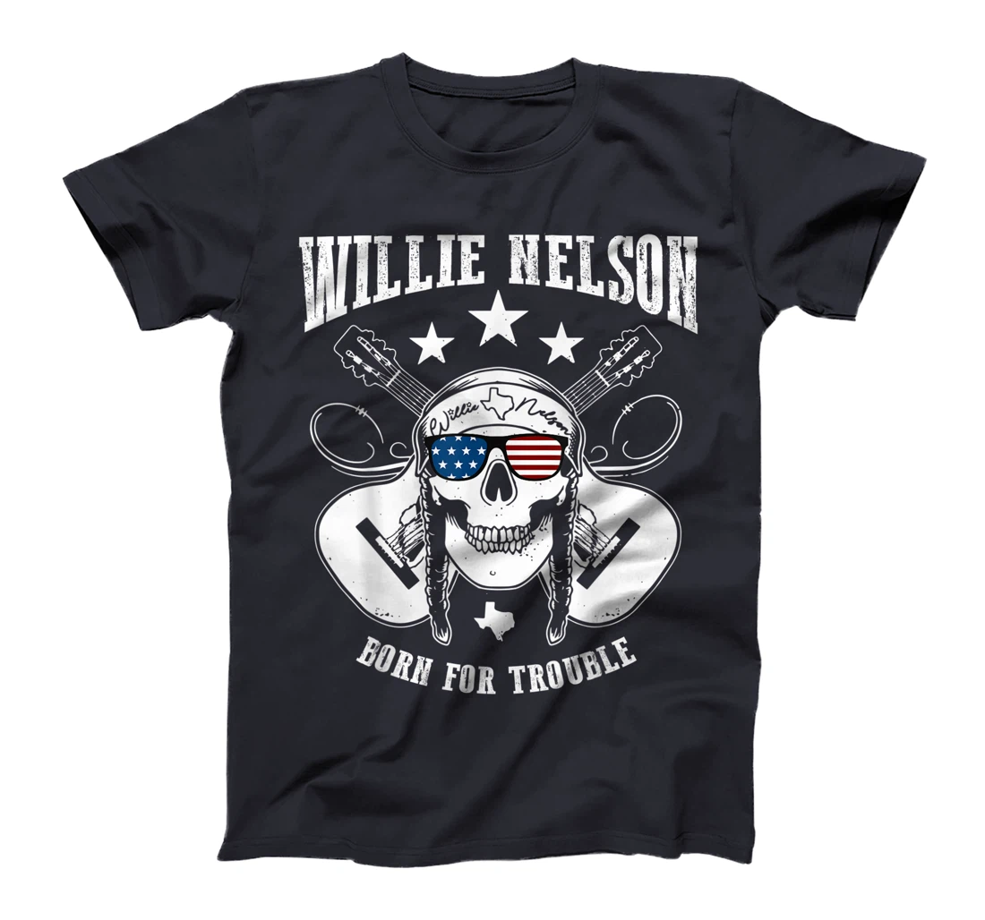 Vintage Willie Tees Nelson Country Music - Born For Trouble T-Shirt
