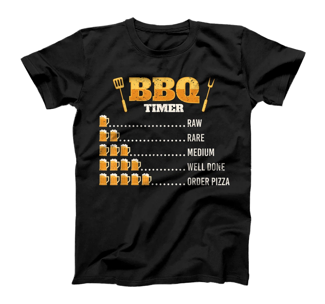 Bbq timer beer drinking grilling grill barbeque meat T-Shirt
