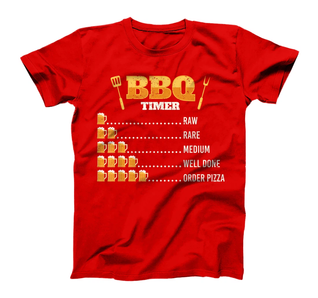 Bbq timer beer drinking grilling grill barbeque meat T-Shirt