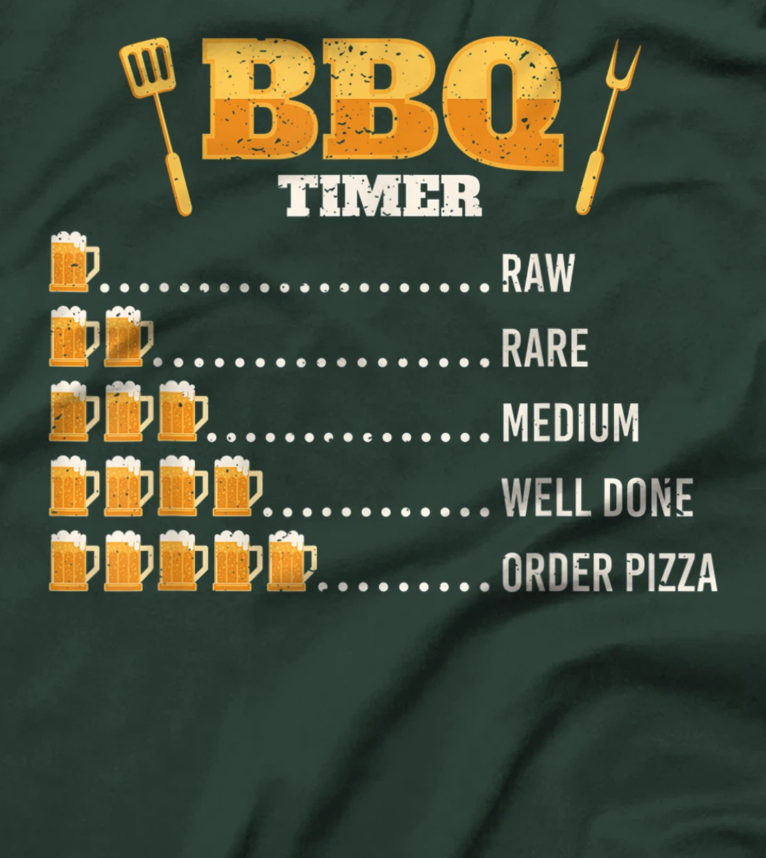 Bbq timer beer drinking grilling grill barbeque meat T-Shirt