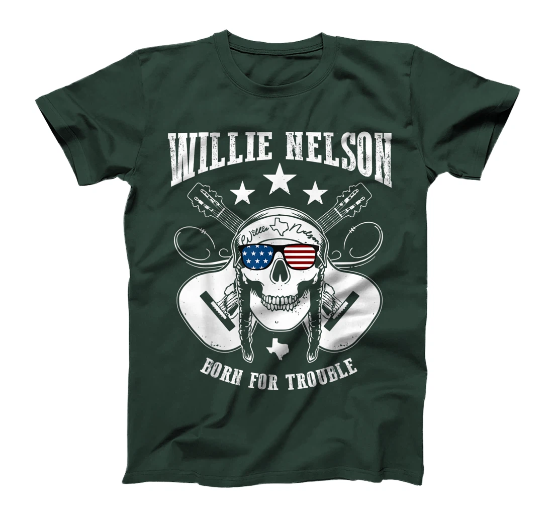 Vintage Willie Tees Nelson Country Music - Born For Trouble T-Shirt