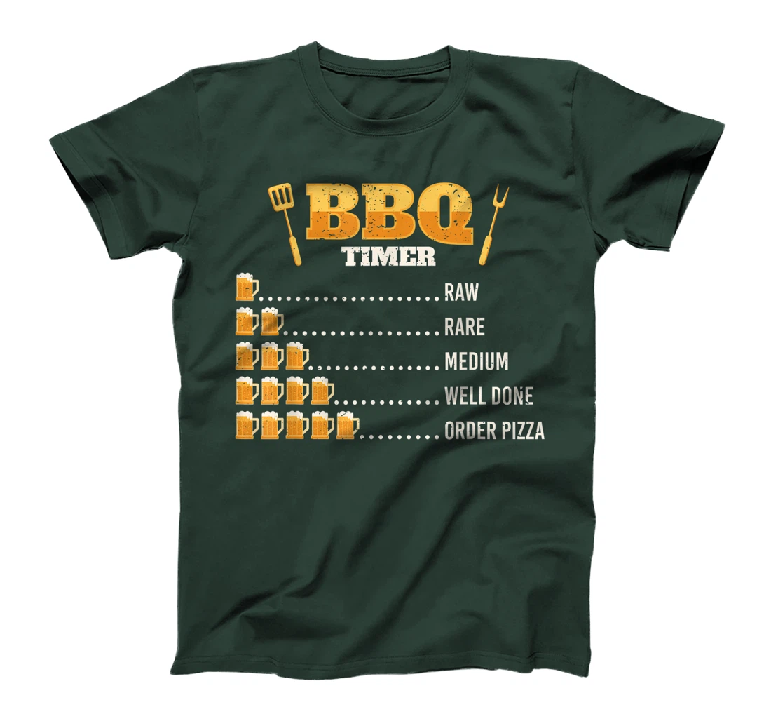 Bbq timer beer drinking grilling grill barbeque meat T-Shirt