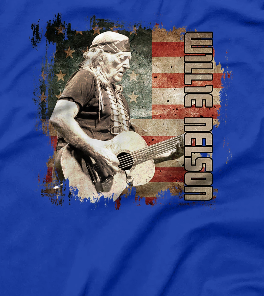 Retro Willie Idol Nelson Country Music Outlaws Flag American T-Shirt