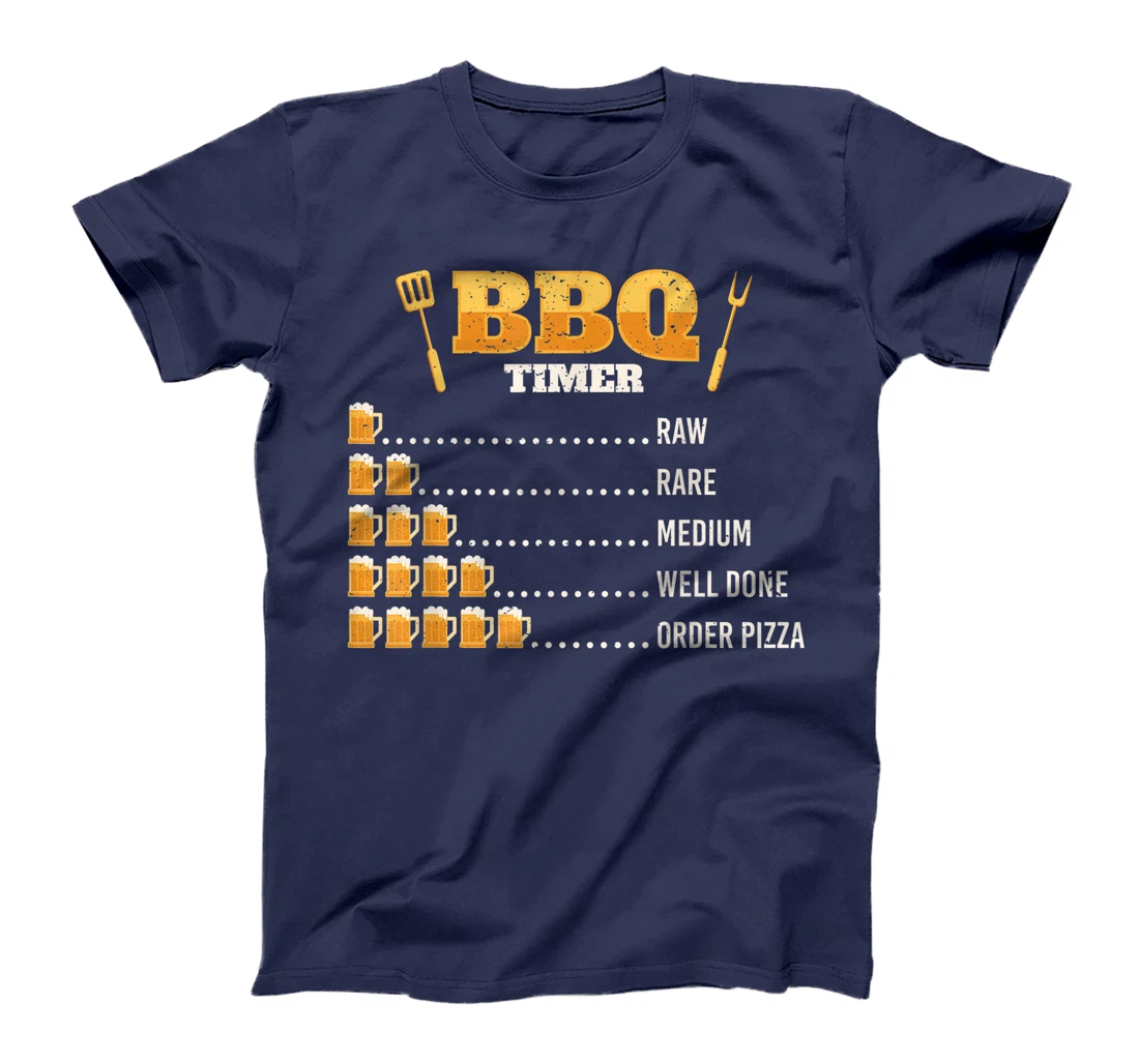 Bbq timer beer drinking grilling grill barbeque meat T-Shirt