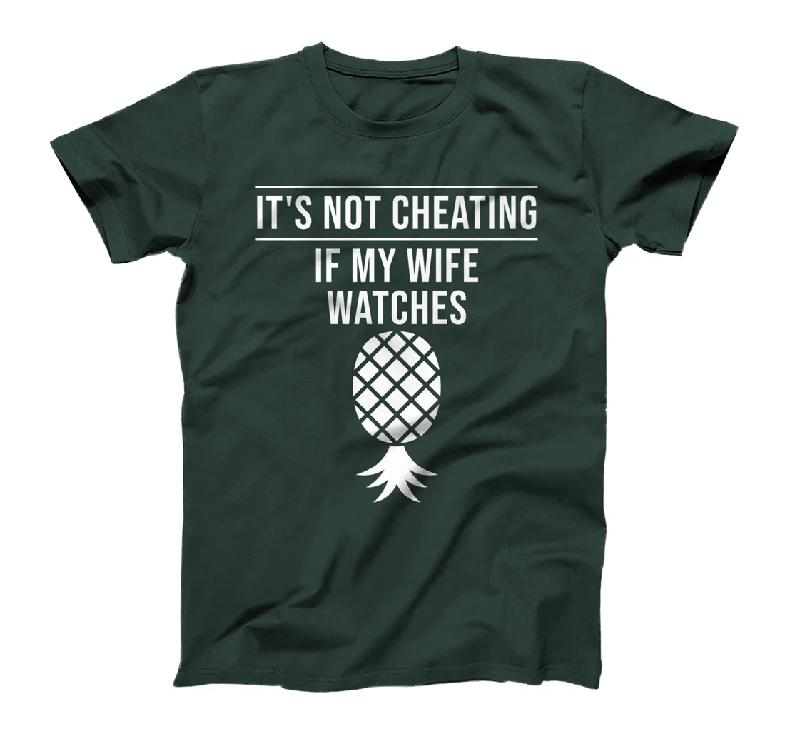 Funny It's Not Cheating If My Wife Watches Gift Men Husbands Premium T-Shirt