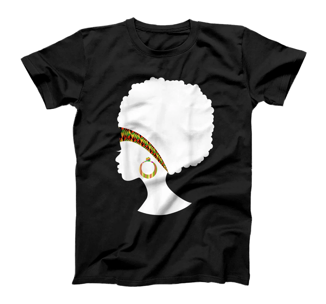 Best African American Kente Natural Hair Cloth Women Gift T-Shirt