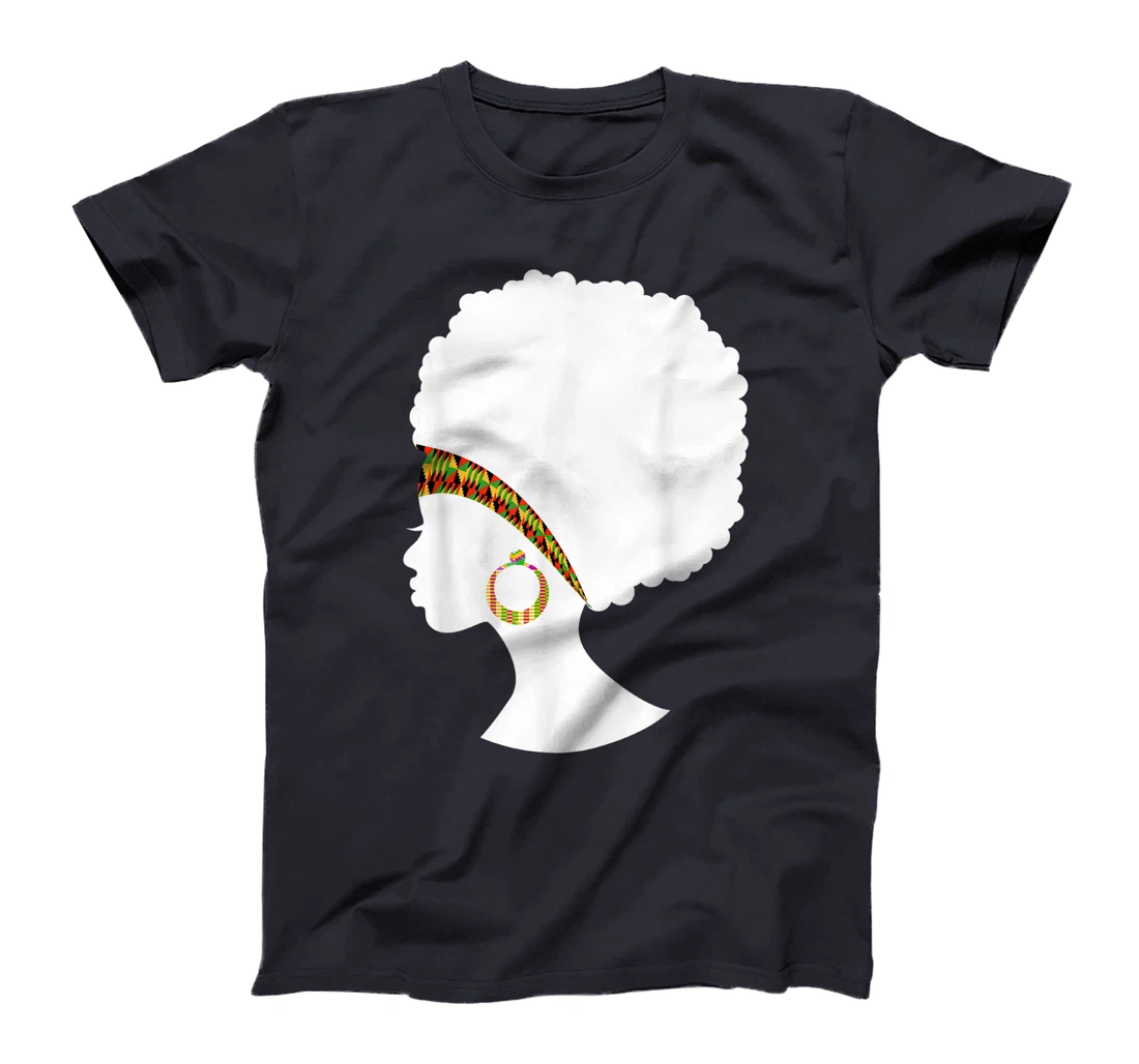 Best African American Kente Natural Hair Cloth Women Gift T-Shirt