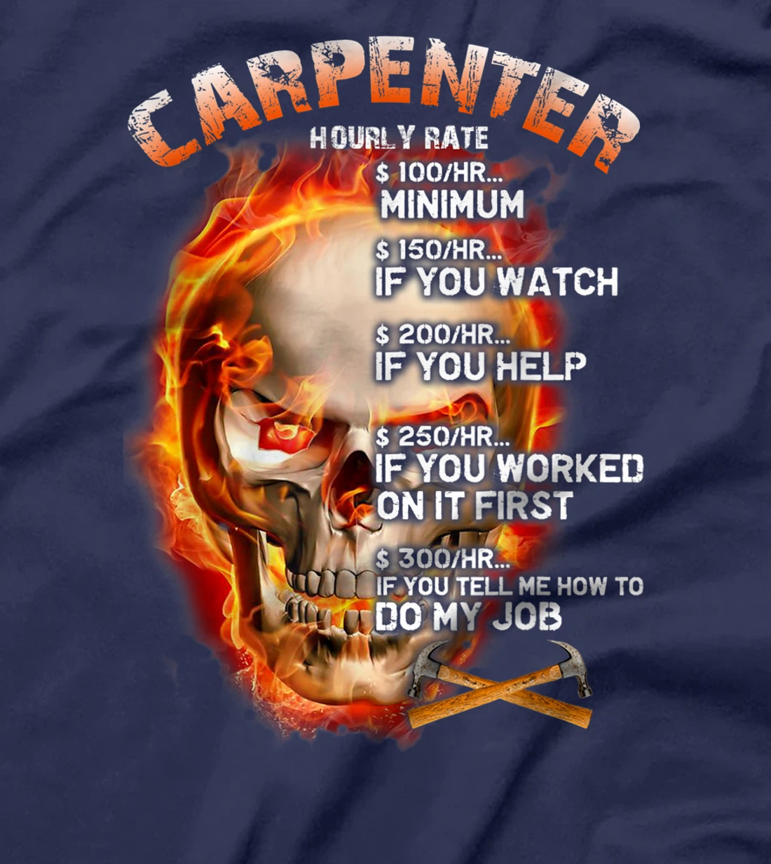 Carpenter - Hourly Rate T-Shirt