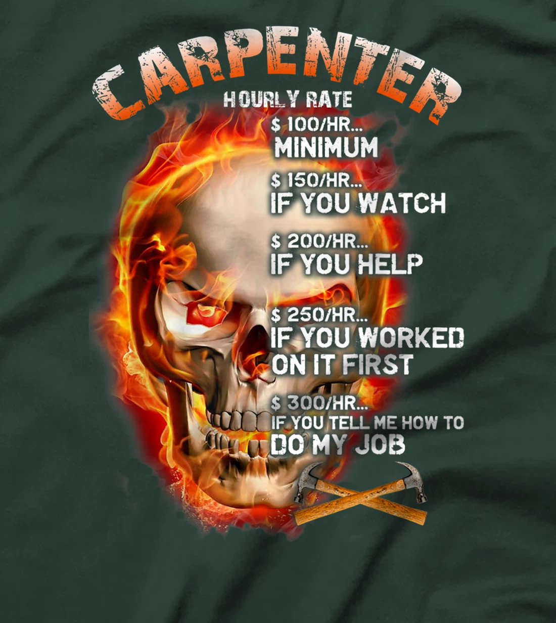 Carpenter - Hourly Rate T-Shirt
