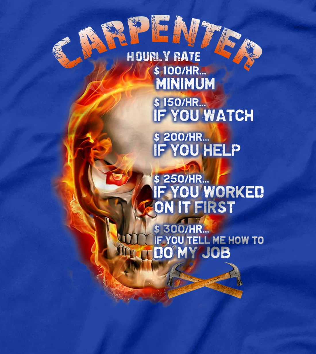 Carpenter - Hourly Rate T-Shirt