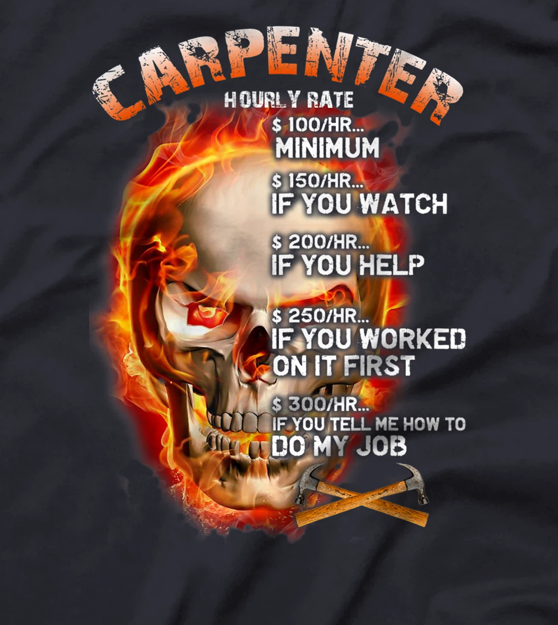Carpenter - Hourly Rate T-Shirt