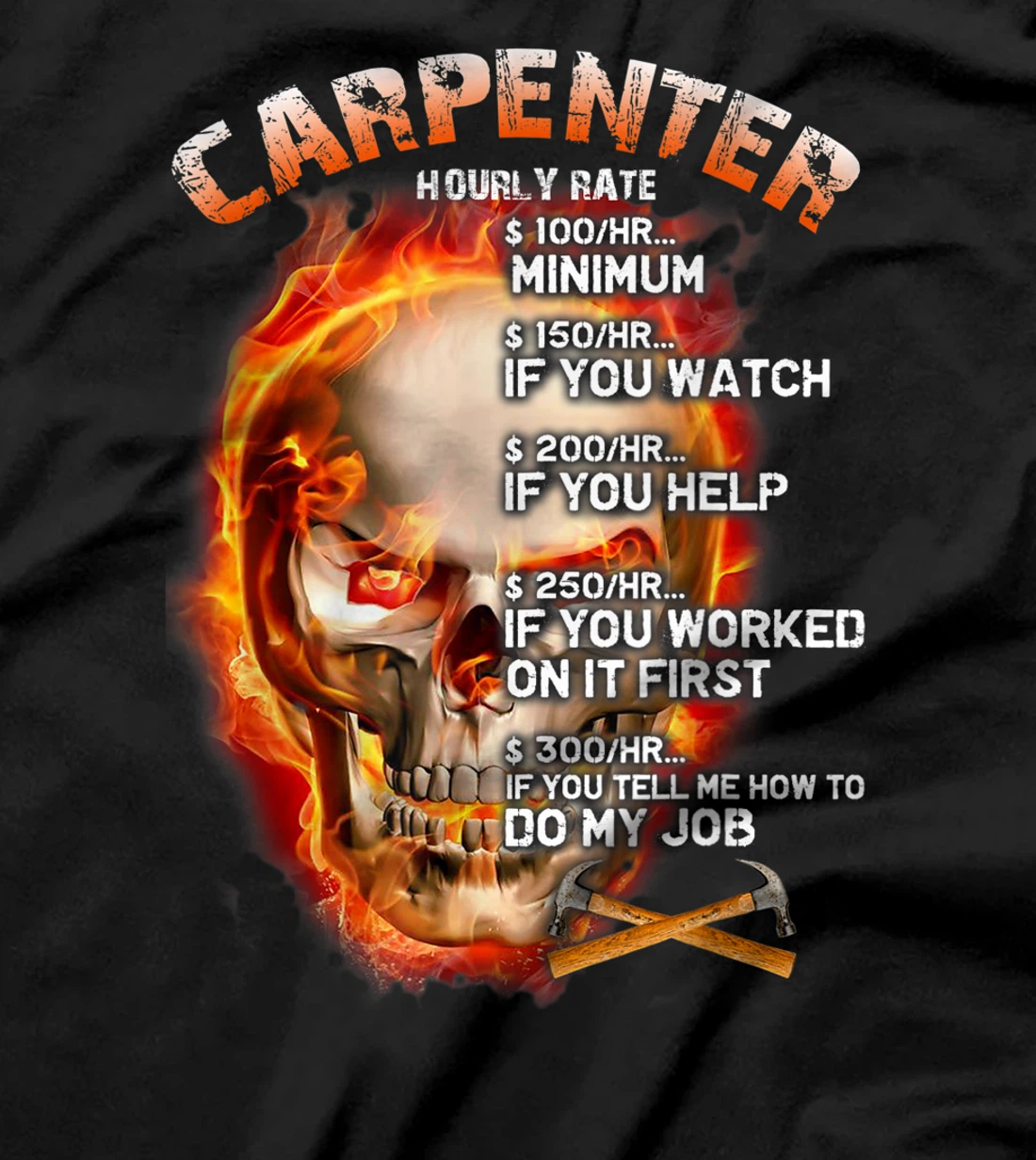 Carpenter - Hourly Rate T-Shirt