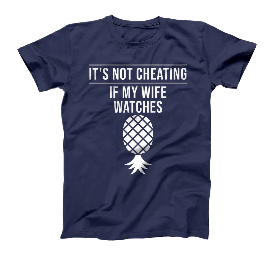Funny It's Not Cheating If My Wife Watches Gift Men Husbands Premium T-Shirt